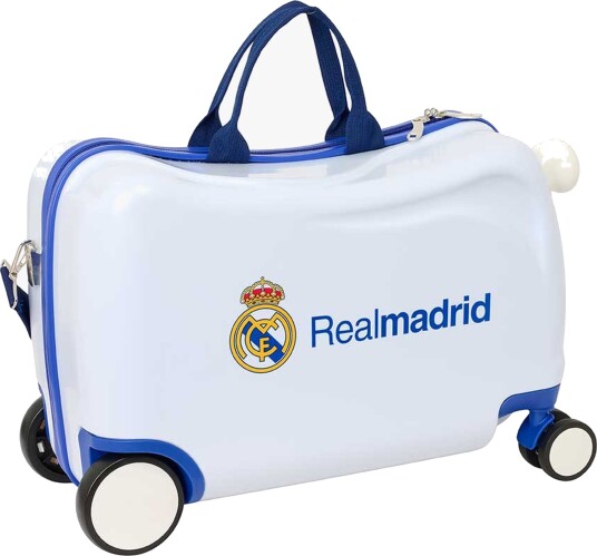 Real Madrid Ride On Koffert 25L, Hvit/Blå