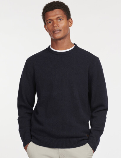 Barbour Barbour Essential Patch Crew Neck Sweater - Black - XXL Barbour Barbour Essential Patch Crew Neck Sweater - Black - XXL