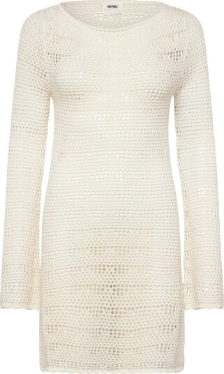 Monki Longsleeved Knitted Dress   CreaM