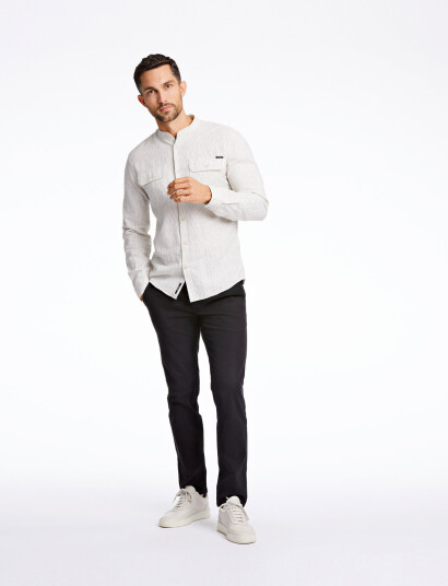 Lindbergh Structure Superflex Chinos - Black - 38 x 32
