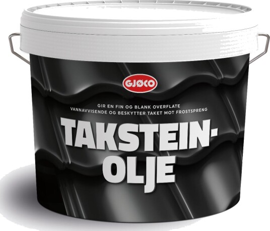 Gjøco Taksteinolje for Takstein og Eternitt 10 liter Svart