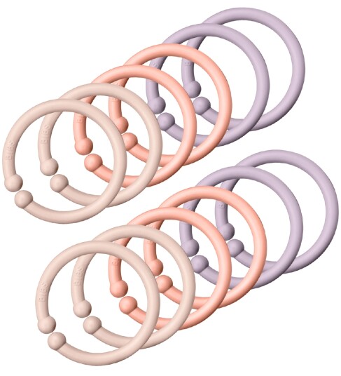 BIBS Loops Blush / Peach / Dusky Lilac 12 stykker