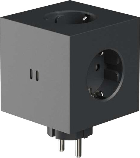 Avolt - Square 2 Socket Extender w/30W Dual USB-C Stockholm Black Avolt Avolt - Square 2 Socket Extender w/30W Dual USB-C Stockholm Black Avolt
