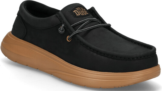 Hey Dude Wally Comf Full Grain Leather Black 44