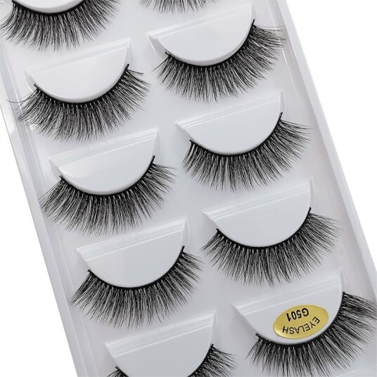 5 par falske øyevipper 3D faux mink G501 5 par falske øyevipper 3D faux mink G501