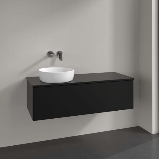 Villeroy & Boch  Antao Servantskap med 1 skuff 120x50x36 cm u/lys Sort Matt