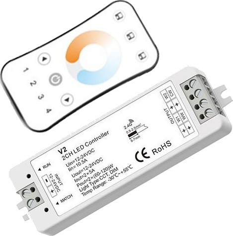 Ledlife LEDlife rWave CCT kontroller med fjernkontroll 12V 120W 24V 240W Ledlife LEDlife rWave CCT kontroller med fjernkontroll 12V 120W 24V 240W