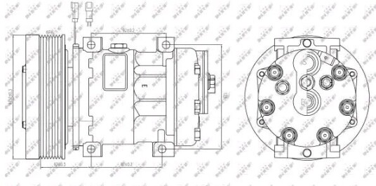AC kompressor NRF 32885 AC kompressor NRF 32885