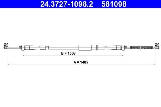 Ate Tautrekk parkeringsbrems ATE 24.3727 1098.2