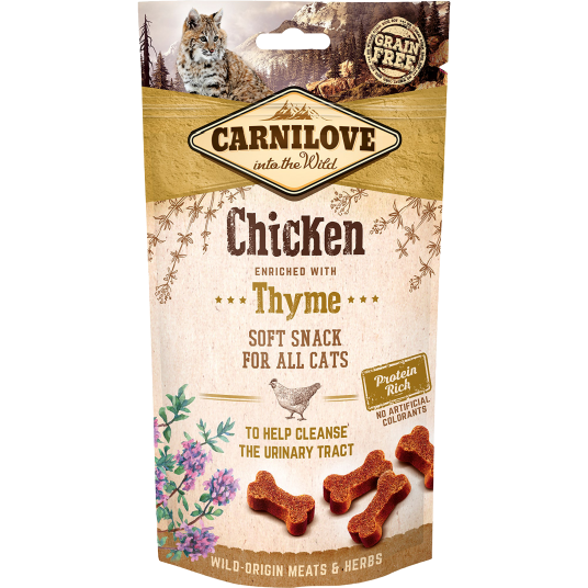 Cat Semi Moist Snack Chicken & Thyme 50 G X 10 Stk. Katt Helse Og Pels Hygiene Godbiter Carnilove