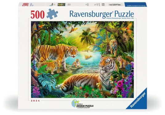 Ravensburger Puslespill 500 Brikker Tiger Familie Ravensburger Puslespill 500 Brikker Tiger Familie