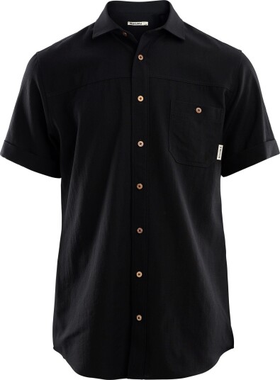 Aclima LeisureWool Short Sleeve Shirt Man Jet Black L, Jet Black