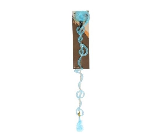 Kitty Play Cat Toy Teaser Blue Kitty Play Cat Toy Teaser Blue