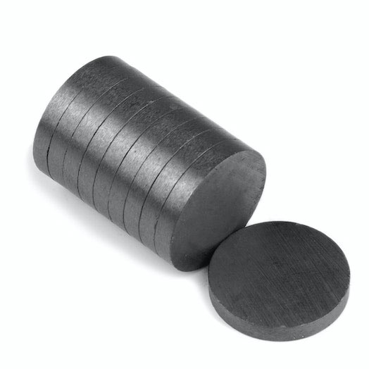 Ferritt magnet Ø 25 x 3 mm kjøp ferrittmagneter hos oss