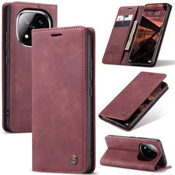 Caseme Xiaomi Redmi Note 14 Pro 5G/14 Pro+ 5G/Poco X7 013 Series Lommebok deksel   Vinrød