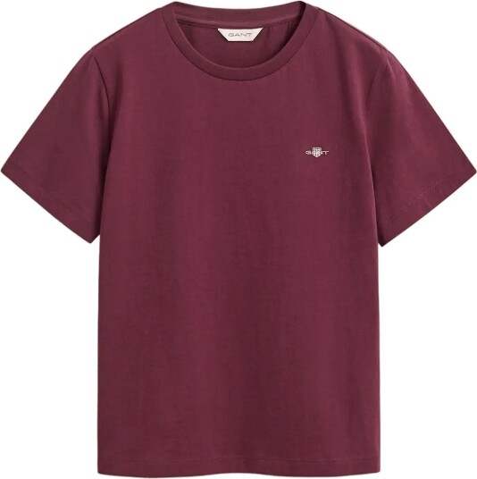 Gant Reg Shield Ss T Shirt DARKENED WINE L Gant Reg Shield Ss T Shirt DARKENED WINE L