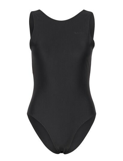 GANNI Recycled Core Solid Sporty Swimsuit Black 42