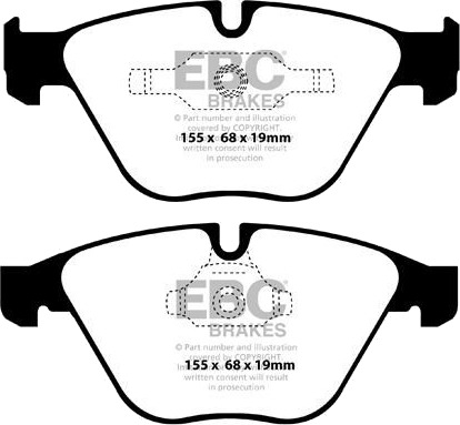 Bremseklosser sett EBC Brakes DP42006R Bremseklosser sett EBC Brakes DP42006R