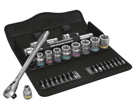 Wera 05004051001, 9 Stykker, Sort, Rustfritt Stål, Sort, 3/8", Tsjekkisk Republikk, 1,48 Kg