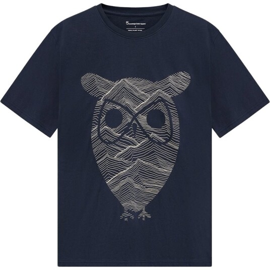 KnowledgeCotton Apparel Front Print T Shirt Night Sky