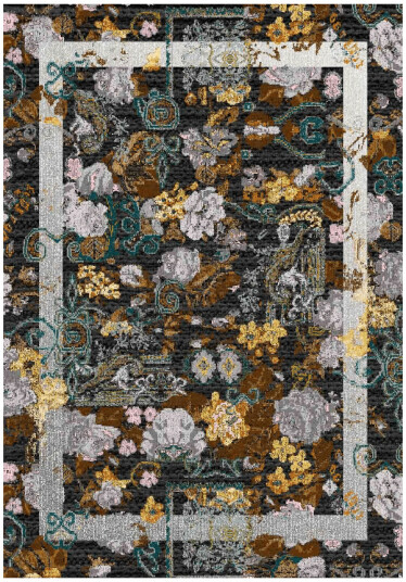 Wilton teppe Lefkada svart/multi Størrelse: 200 x 280 cm