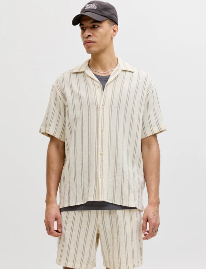Jack & Jones Jjecoba Stripe Resort Shirt Ss Sn Multi/patterned M