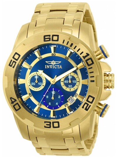 Invicta Herreklokke 22321 Pro Diver Blå/Gulltonet stål Ø50 mm Invicta Herreklokke 22321 Pro Diver Blå/Gulltonet stål Ø50 mm