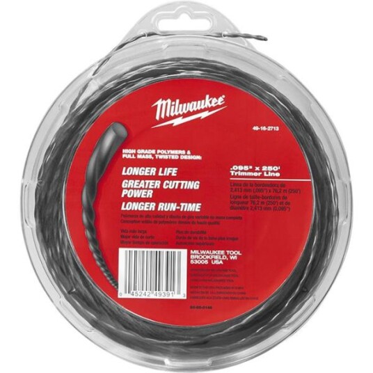 Milwaukee 49162713 Trimmertråd 76 m x 2,4 mm, Hagemaskiner Milwaukee 49162713 Trimmertråd 76 m x 2,4 mm, Hagemaskiner