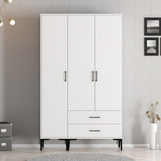 Kumsal Garderobe 120 cm - Hvit