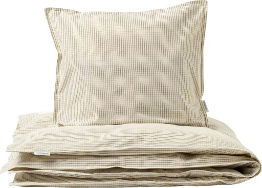 Sengesett 150x210 cm, Creme Black Plaid