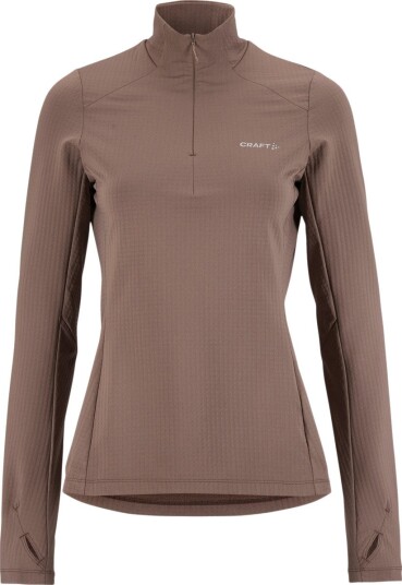 Craft Gain Thermal Midlayer Løpetrøye Dame Brun 2XL