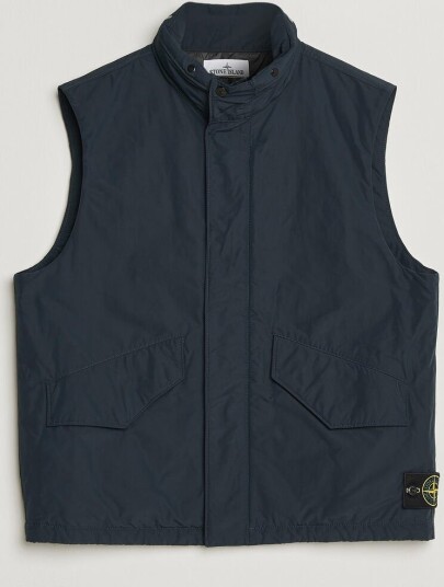 Stone Island Micro Twill Padded Vest Navy Blue