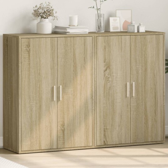 Skjenker 2 stk sonoma eik 60x31x84 cm konstruert tre