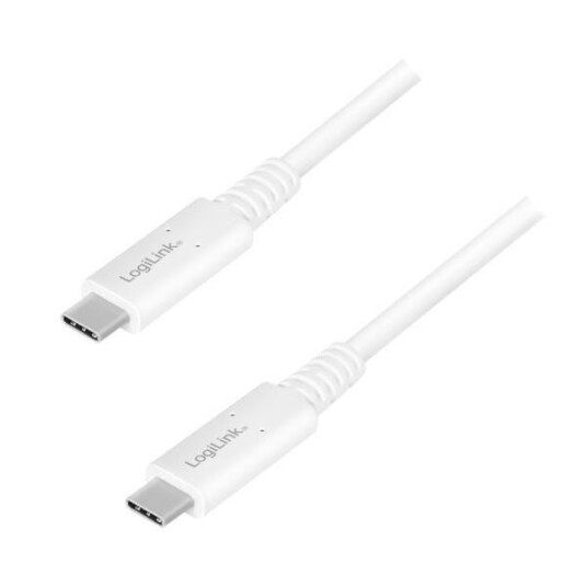 LogiLink USB 4  Anschlusskabel USB-C Gen3x2,E-mark,8K,1m,wei