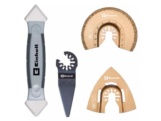 Einhell 49708750, Tilbehørssett, Metall, Plast, Tre, Sort, Brun, 4 Stykker