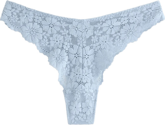 Lindex Thong In Lace Blue L