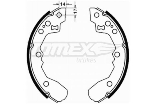 Bremsesko sett TOMEX Brakes TX 21 78