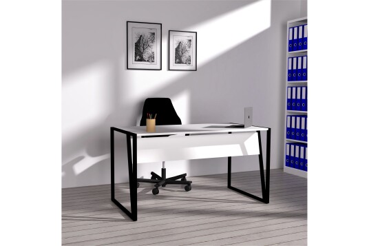 Skrivebord Tifany 140 cm Hvit/Svart