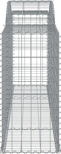vidaXL Gabionkurver buede 13 stk 300x50x100/120 cm galvanisert jern