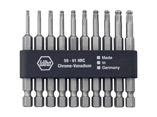 Wiha 32804, 10 Stykker, Torx, T10, T15, T20, T25, T30, 70 Mm, 188 G Wiha 32804, 10 Stykker, Torx, T10, T15, T20, T25, T30, 70 Mm, 188 G