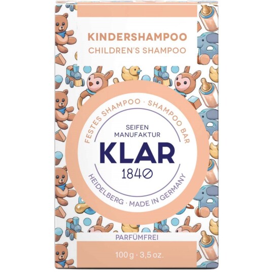 Klar Seifen Childrens Shampoo Bar Fragrance Free 100 g
