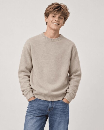 Jack & Jones Junior Soho Ollie Knit Crew Neck Grå 128