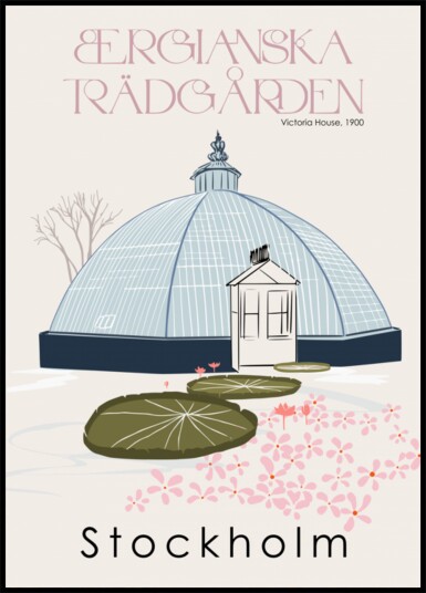 Victoria House Greenhouse Plakat / 50x70