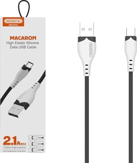 Usb-Kabel Somostel Usb-A Til Microusb 1,2 M Svart (28264)