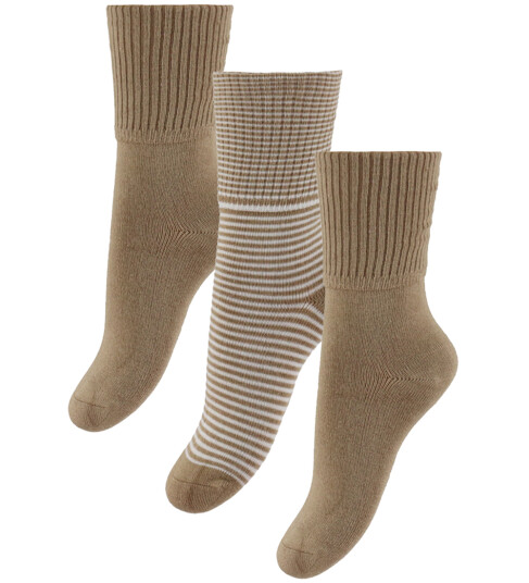Hust and Claire Fosu 3-Pak sokker Beige 29/32
