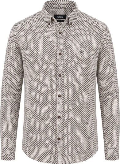Clean Cut Copenhagen AOP Flannel Shirt Beige XXL