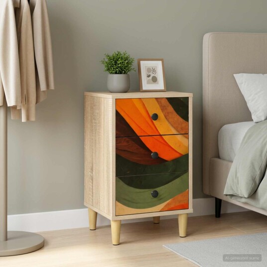 vidaXL Nattbordskap BONN Sonoma eik 36 x 33 x 60 cm Konstruert tre