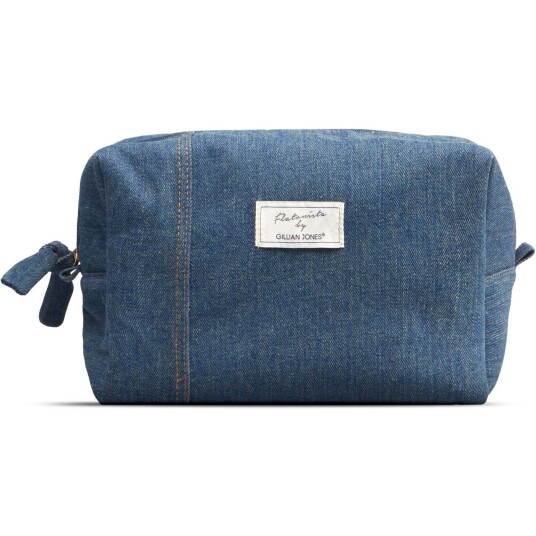 Gillian Jones Spacious Toilet Bag Blue Denim Gillian Jones Spacious Toilet Bag Blue Denim