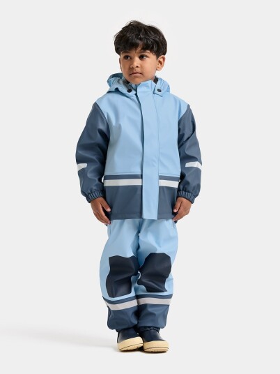 Didriksons Regntøy m. Fleece PU Boardman Light Sea Blue Didriksons 120 Regntøy Blå Didriksons Regntøy m. Fleece PU Boardman Light Sea Blue Didriksons 120 Regntøy Blå
