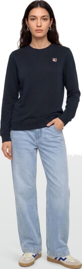 Maison Kitsune Fox Head Patch Regular Sweatshirt Navy XL